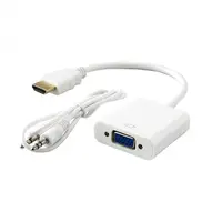 SBOX adapter HDMI - VGA, audio, 15 cm, bijeli