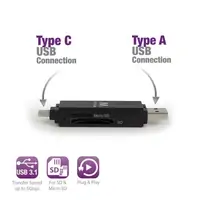 Card reader EWENT EW1075, dual USB-A/USB-C