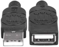 Manhattan kabel USB 2.0 produžni, AM/AF,1.8m, crni