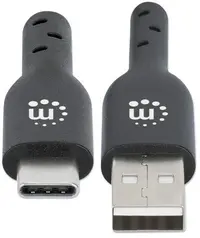 Manhattan kabel USB-C, M/M, 2.0 Type-C, 3m, crni