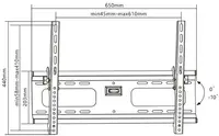 Manhattan TV nosač zidni 32"-70" do 75kg, crni