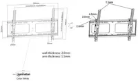 Manhattan TV nosač zidni 37"-80" do 80kg, crni