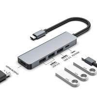 Asonic 5u1 USB C na HDMI, U2/U3.0,C, aluminij Asonic 5u1 USB C na HDMI, U2/U3.0,C, aluminij