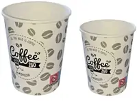 KON. Čaša papirnata 0,25L (280cc) "Coffee 2go", crno-bijele, 50/1 (art.352)