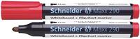Marker za bijelu ploču i flichart 2-3mm Schneider Maxx 290 crveni