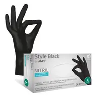 SAN. Rukavice nitrilne L 100/1 crne Style