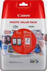 Tinta CANON PG-545XL + CL-546XL Multipack Photo(50 sheets) Tinta CANON PG-545XL + CL-546XL Multipack Photo(50 sheets)