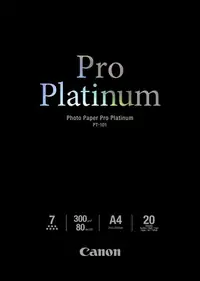 Canon Pro Platinum Pho PT101 - A4 - 20L Canon Pro Platinum Pho PT101 - A4 - 20L