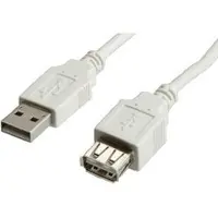 Kabel USB tip A-M<=>USB tip A-Ž  1.8m USB2.0 produžni ROLINE bež