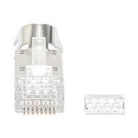 Intellinet 50-Pack Cat6A RJ45 Modular Plugs STP 3-prong