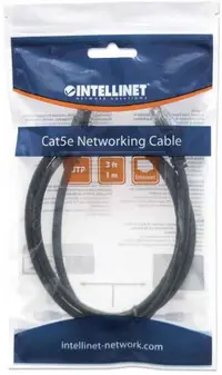 Intellinet Cat5e, CCA, U/UTP, PVC, RJ45, 1m, crni Intellinet Cat5e, CCA, U/UTP, PVC, RJ45, 1m, crni