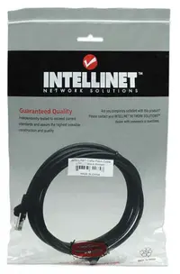 Intellinet Cat5e, CCA, U/UTP, PVC, RJ45, 15m, crni