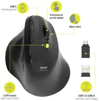 Port miš ERFO SOFT BT+WL, punjivi, crni Port miš ERFO SOFT BT+WL, punjivi, crni