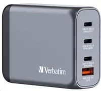 Adapter za napajanje VERBATIM GNC-100 GaN zidni punjač 100W, 2×USB-C PD 100W, 1×USB-C PD 65W, 1× USB-A QC3.0 Adapter za napajanje VERBATIM GNC-100 GaN zidni punjač 100W, 2×USB-C PD 100W, 1×USB-C PD 65W, 1× USB-A QC3.0