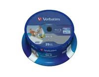 BD-R medij Verbatim BD-R SL 6× 25GB Inkjet Printable/No ID 25 pack spindle