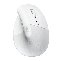 Logitech Lift za Mac, ergonomski miš, bijeli