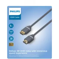 Philips kabel HDMI. 5m, sivi, SWV5650G