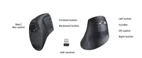 Miš UGREENbežični ergonomski miš, bluetooth, 4000 DPI, USB, crni