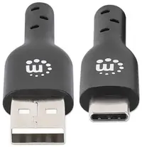 Manhattan kabel USB 2.0 Type-A to Type-C, 1m, crni