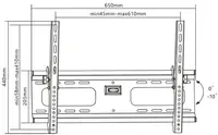 Manhattan TV nosač zidni 37"-70" do 75kg, crni