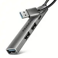 USB HUB Mini 4x USB3.2 Gen1, HUE-STA, 12cm USB-A kabel, AXA USB HUB Mini 4x USB3.2 Gen1, HUE-STA, 12cm USB-A kabel, AXA