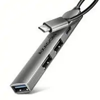 USB HUB Mini 4x USB3.2 Gen1, HUE-STC, 12cm USB-C kabel, AXA