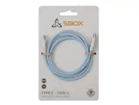 Kabel USB tip C-M<=>USB tip C-M  1.0m - SBOX 60W 480Mbps - plavi
